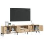 Voir la diapositive 4 : VIDAXL Meuble TV a tiroir chene sonoma 200x25x44 cm bois d'ingenierie