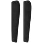 Voir la diapositive 4 : VIDAXL Tete de lit avec oreilles Noir 203x23x118/128 cm Velours