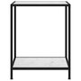 VIDAXL Table console Blanc 60x35x75 cm Verre trempe