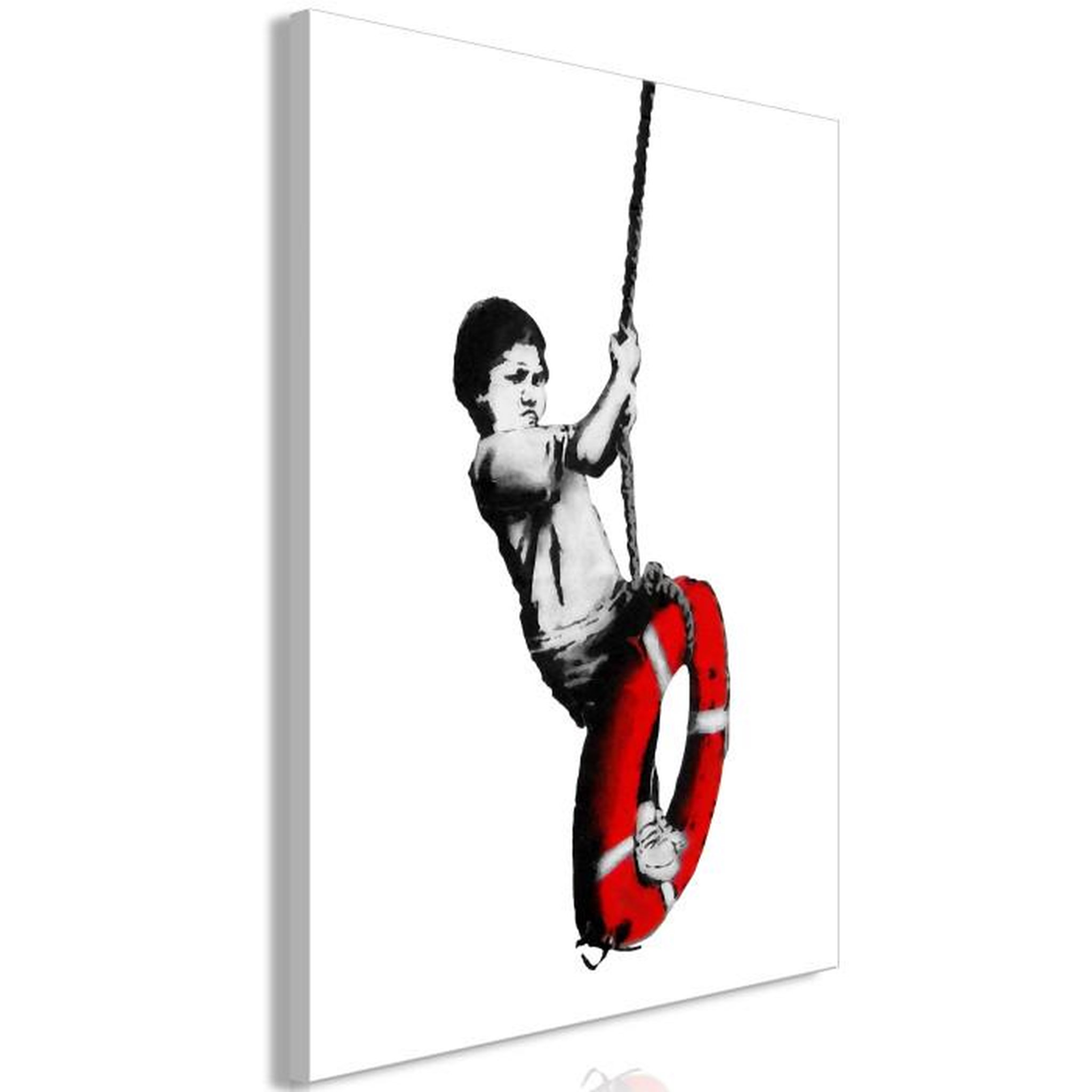 Paris Prix Tableau Imprimé  Banksy - Boy on Rope. Coloris disponibles : Multicolore