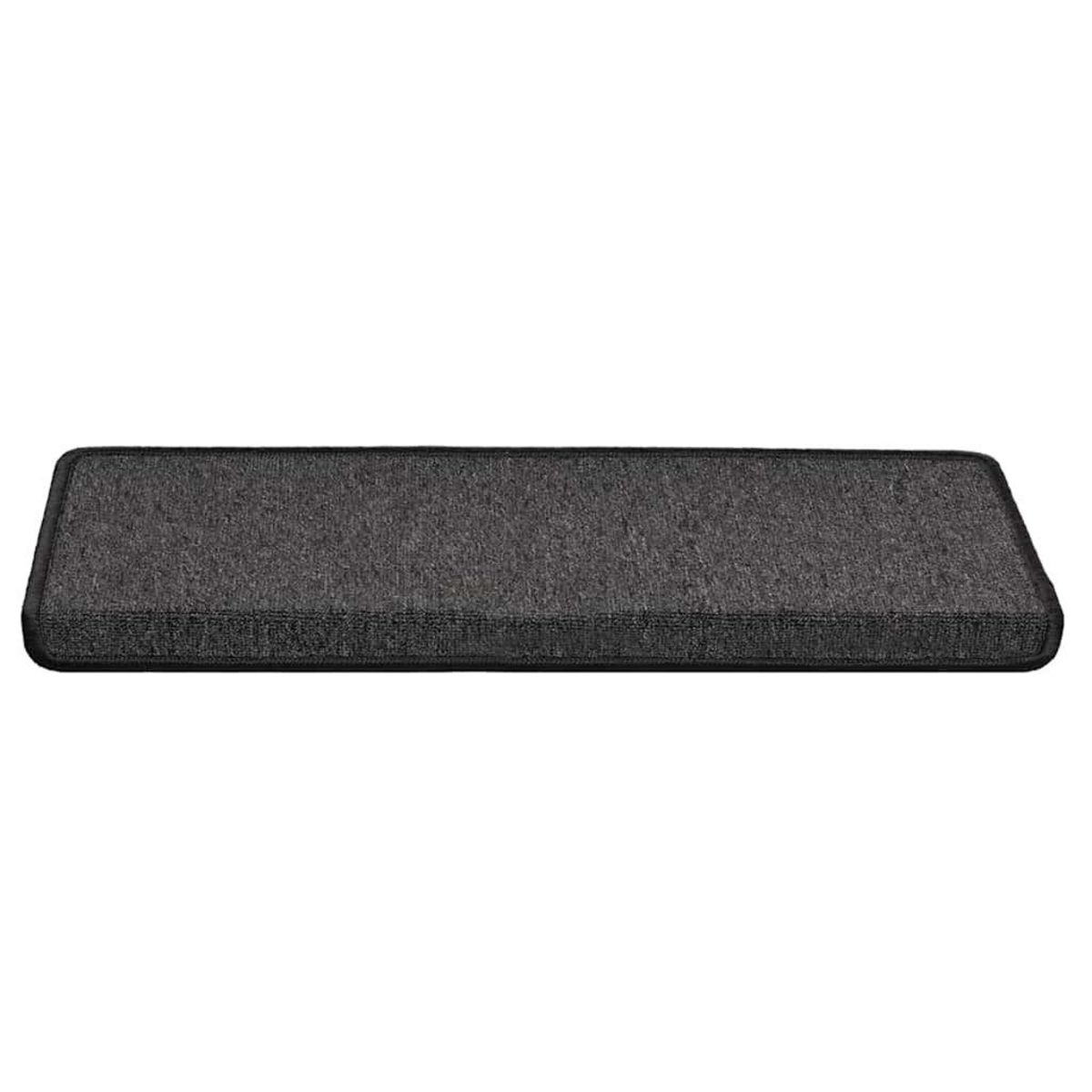 VIDAXL Tapis d'escalier 30 pcs 65x21x4 cm Anthracite