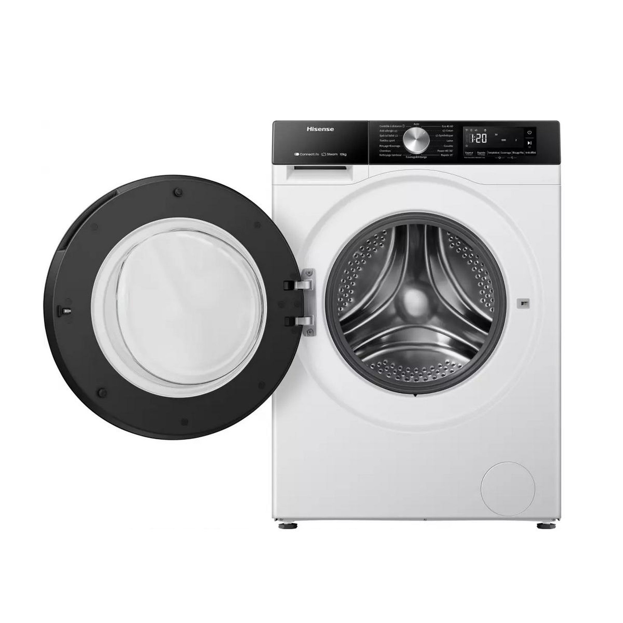 Voir la diapositive 4 : Hisense Lave-linge frontal 10.5kg 1400 tours/min - wf3s1043bw3