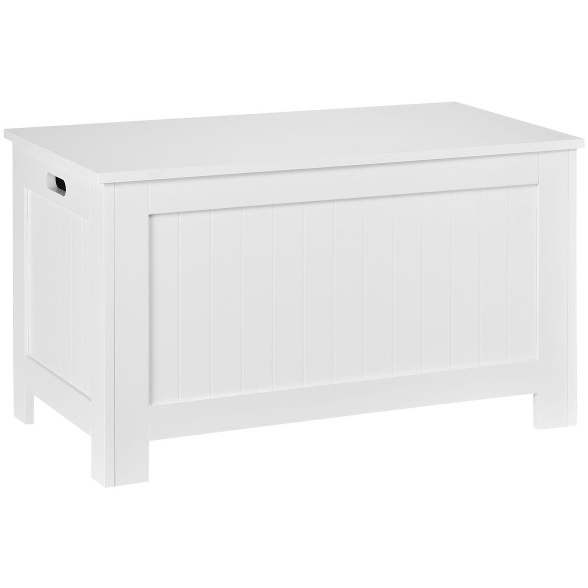 HOMCOM HOMCOM Coffre malle de rangement 81L x 40l x 46H cm MDF blanc