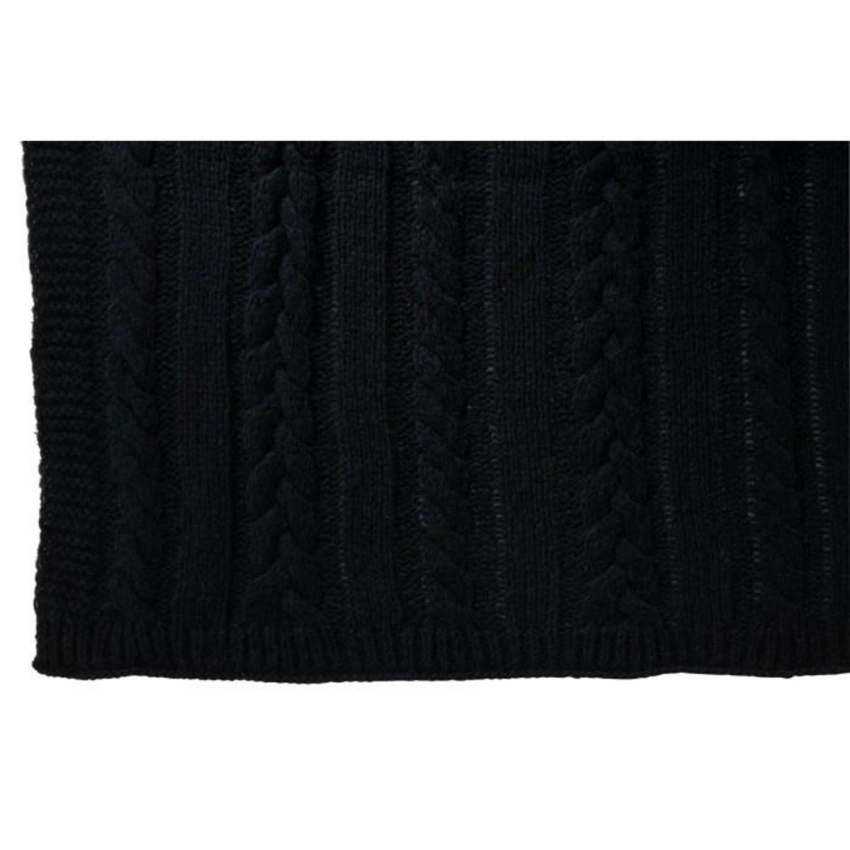 Paris Prix Plaid Uni Tricoté  Twist  130x180cm Noir