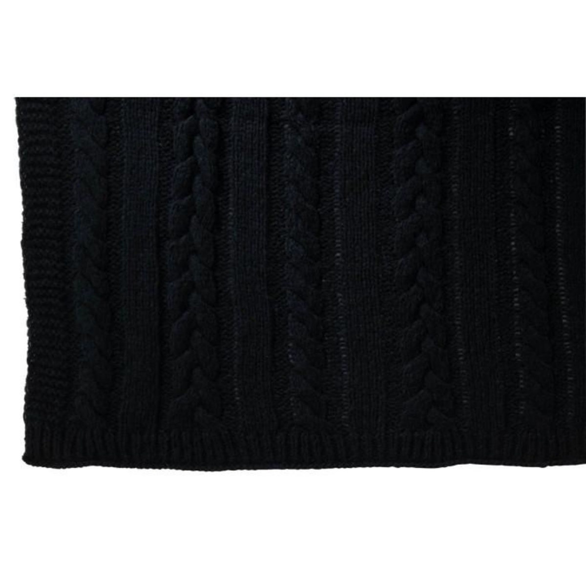 Paris Prix Plaid Uni Tricoté  Twist  130x180cm Noir