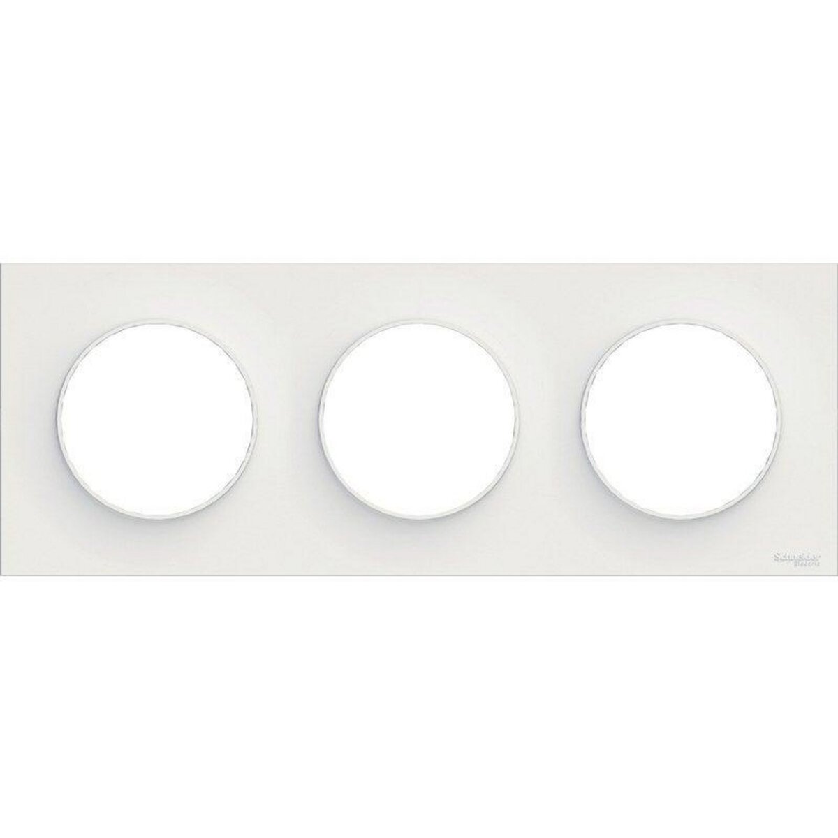 Schneider Electric Plaque Triple Odace Styl, Blanc
