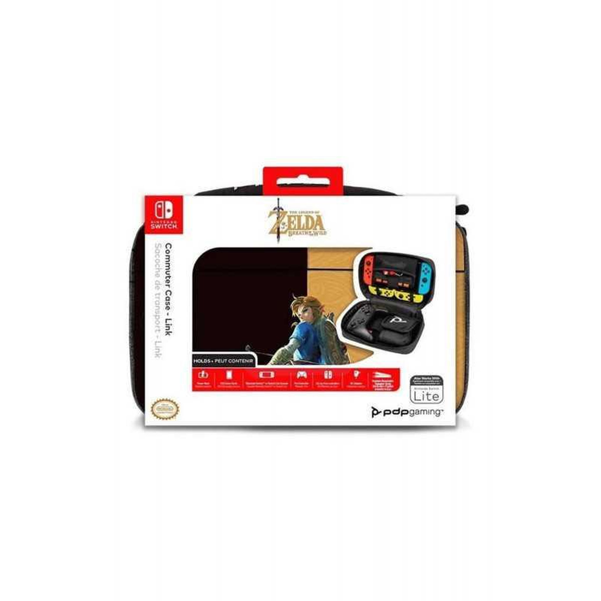 Voir la diapositive 3 : PDP Housse semi-rigide Zelda pour Nintendo Switch et Switch Lite, étui de transport robuste à fermeture zippée et rangement accessoires