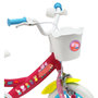 Voir la diapositive 4 : HASBRO Vélo enfant 12'' - Modèle Peppa Pig  pour enfant de taille 85 à 100 cm avec stabilisateurs - 1 Frein - Panier avant - Porte poupée arrière et roues bâtons