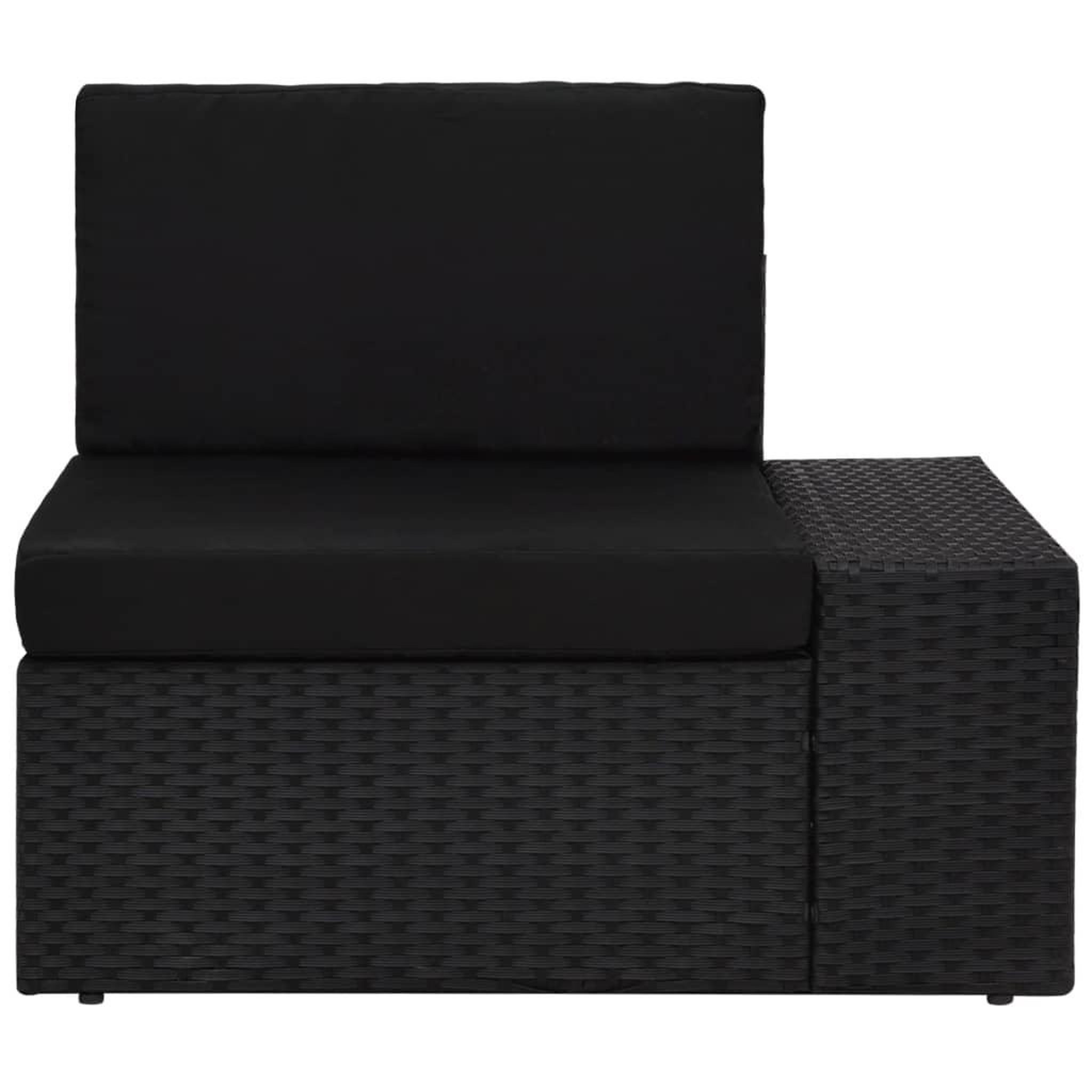 Voir la diapositive 5 : VIDAXL Salon de jardin 9 pcs avec coussins Noir Resine tressee
