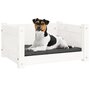 Voir la diapositive 4 : VIDAXL Lit pour chien Blanc 55,5x45,5x28 cm Bois massif de pin
