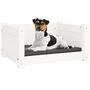 Voir la diapositive 4 : VIDAXL Lit pour chien Blanc 55,5x45,5x28 cm Bois massif de pin