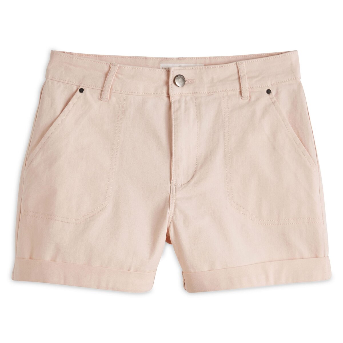 INEXTENSO Short twill rose pale femme