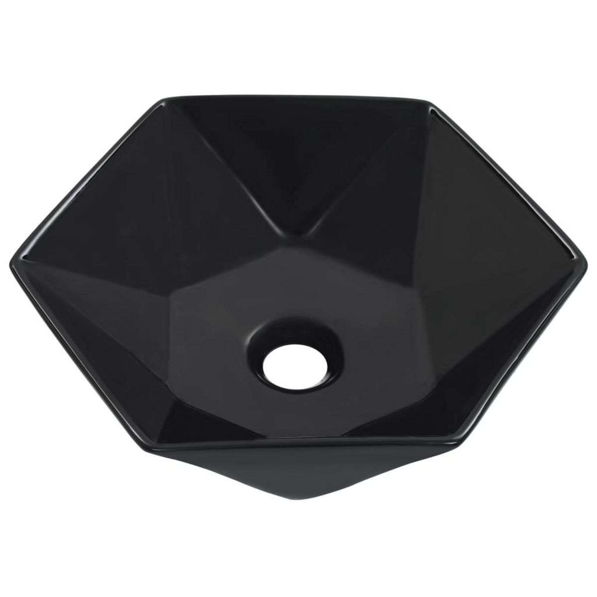 VIDAXL Lavabo 41x36,5x12 cm Ceramique Noir