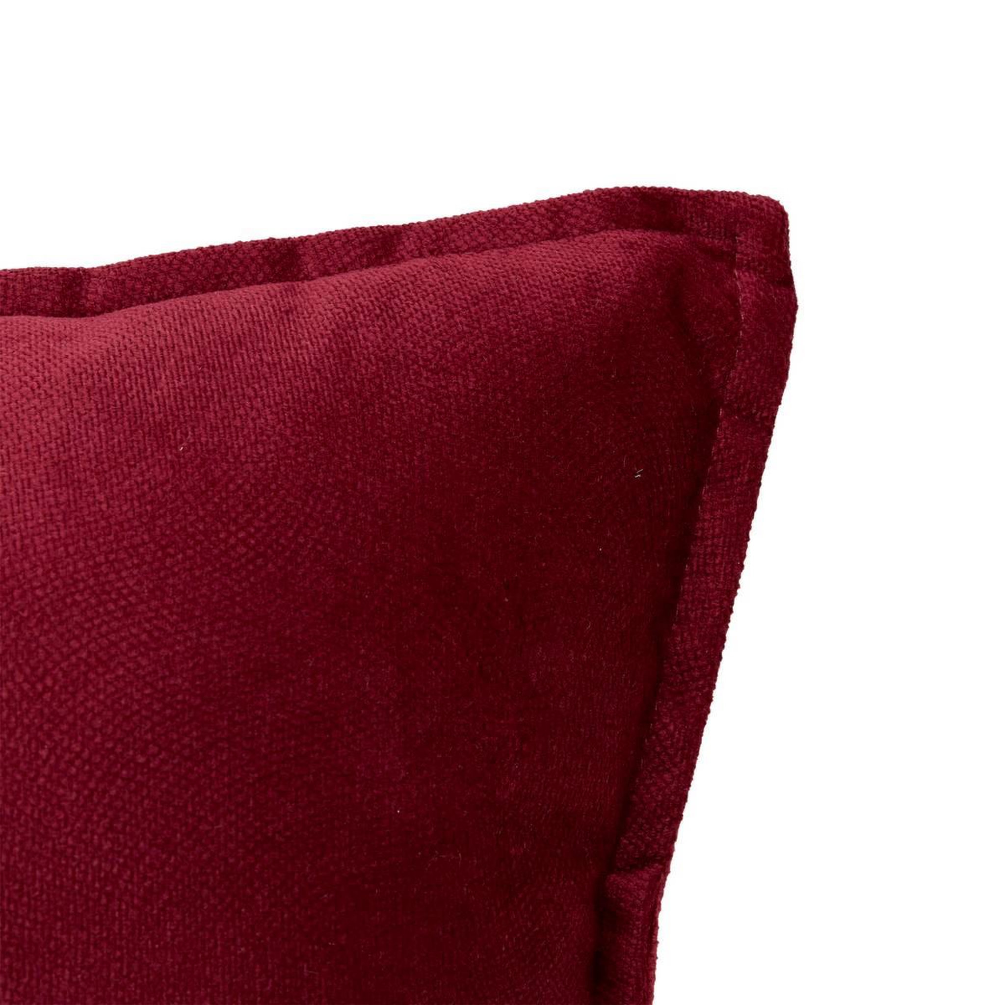 Voir la diapositive 2 : ATMOSPHERA Coussin déco uni  lilou  45x45cm rouge grenat