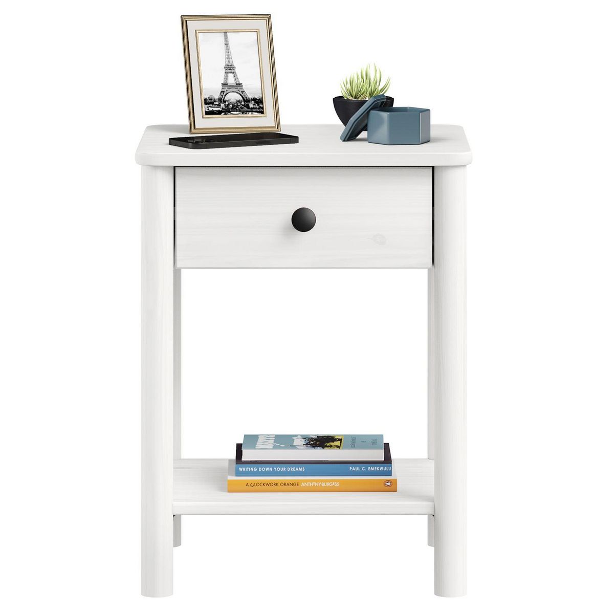 IDIMEX Table de chevet APOANA avec tiroir – En pin massif