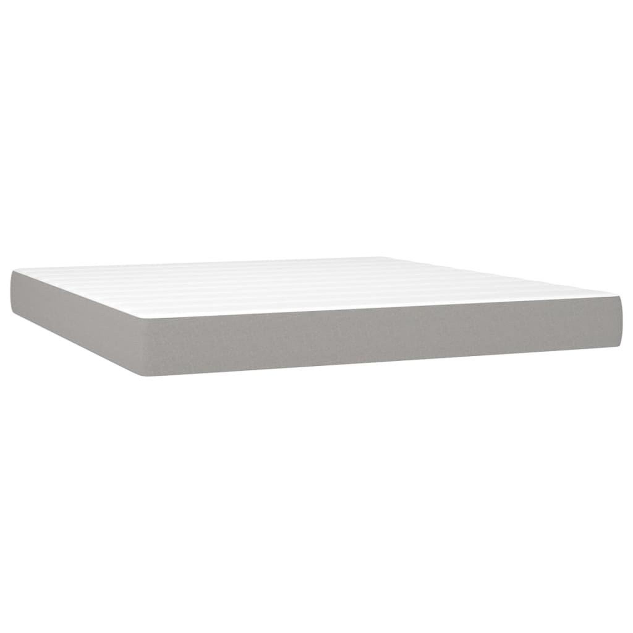 Voir la diapositive 5 : VIDAXL Sommier a lattes de lit avec matelas Gris clair 180x200cm Tissu