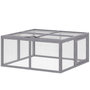 Voir la diapositive 5 : PAWHUT Clapier bois pliable portable - cage à lapin enclos 1,2m² - gris