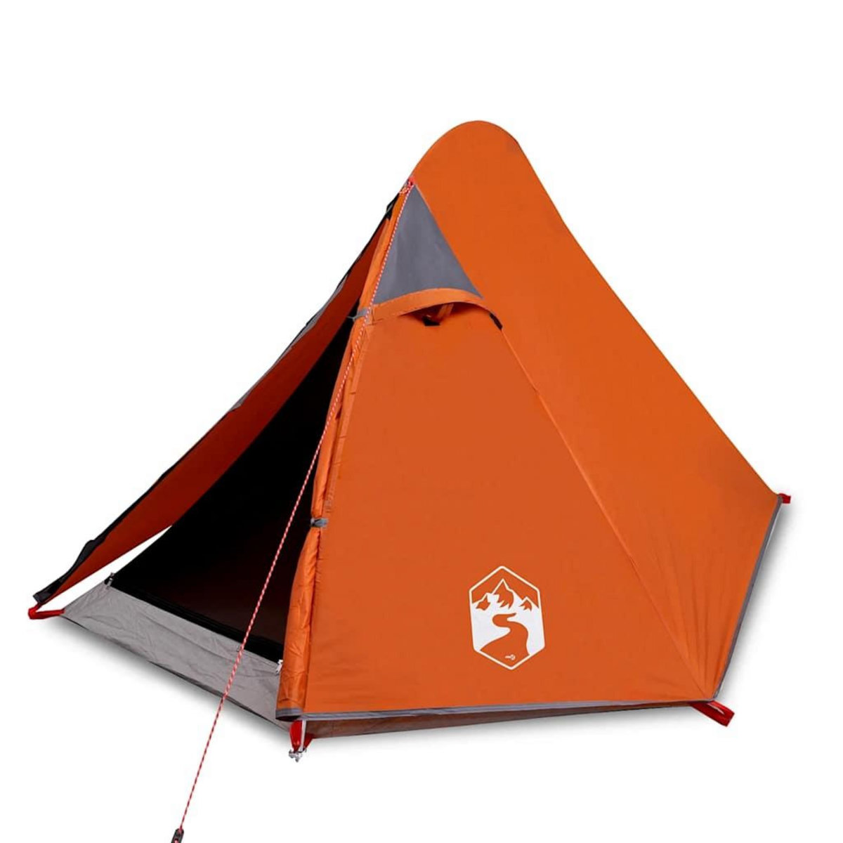 VIDAXL Tente de camping a dome 2 personnes gris et orange impermeable