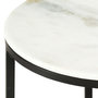 Voir la diapositive 2 : VIDAXL Table basse Blanc et noir Ø50 cm Marbre solide veritable