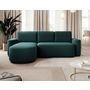 Voir la diapositive 1 : BEST MOBILIER Sam - canapé d'angle gauche 4 places convertible avec coffre en tissu