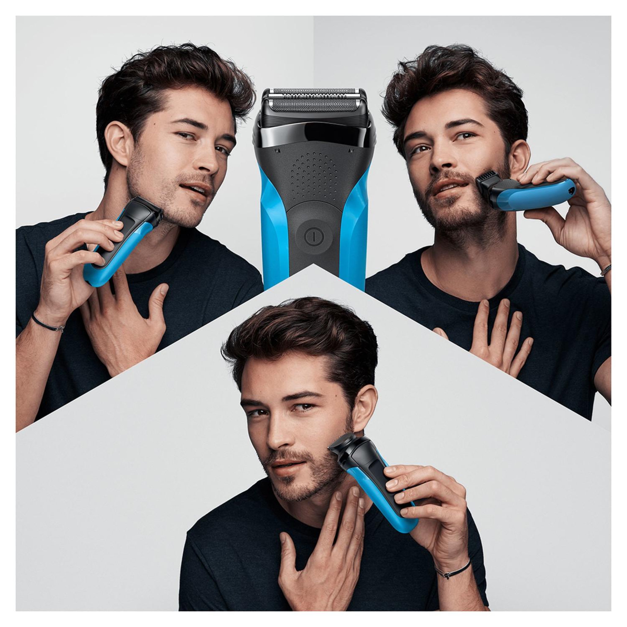 Voir la diapositive 3 : BRAUN Braun Series 3 310BT Rasoir à grille Tondeuse Noir, Bleu