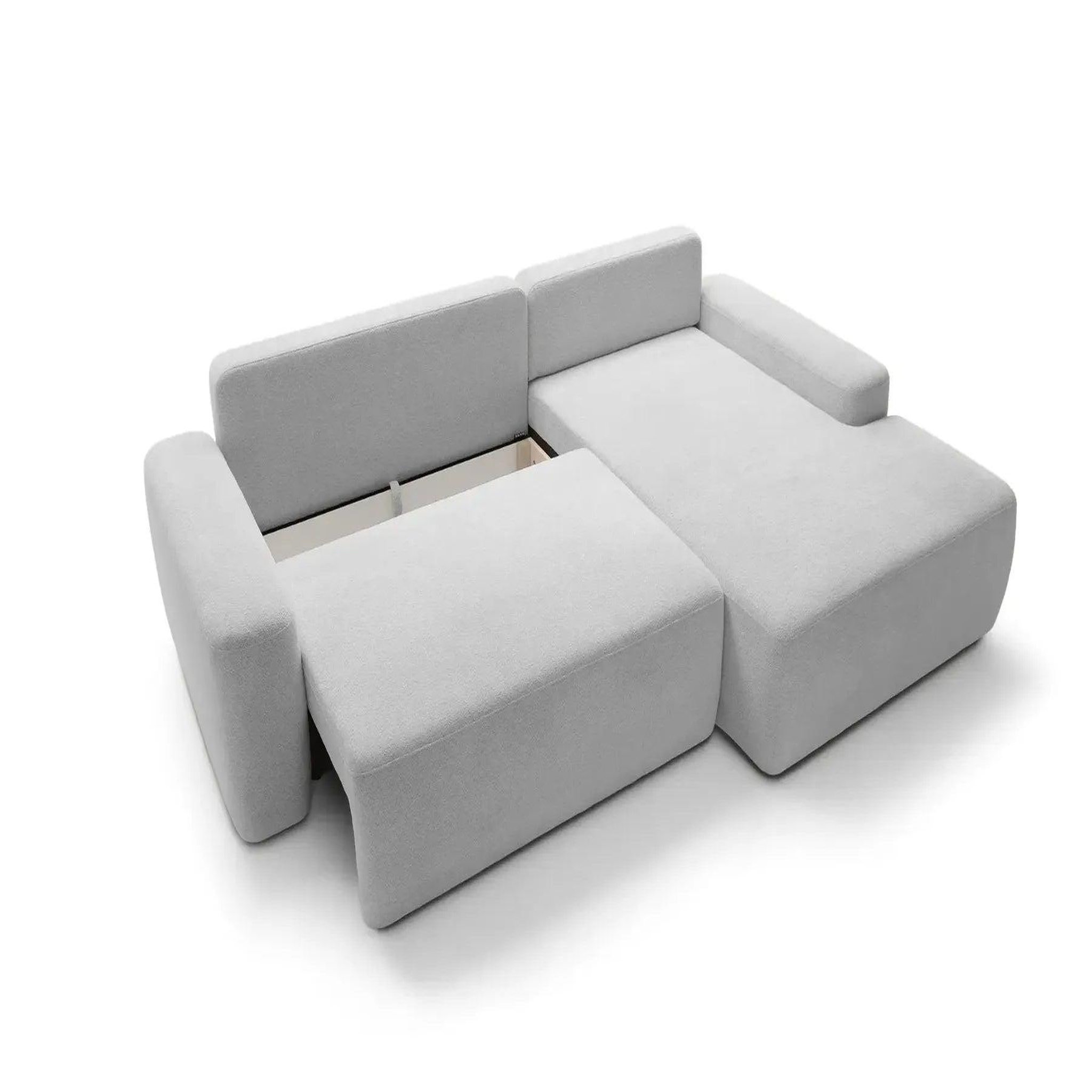 Voir la diapositive 5 : CASANOVA PARIS Ivy - canapé d'angle convertible tissu chiné