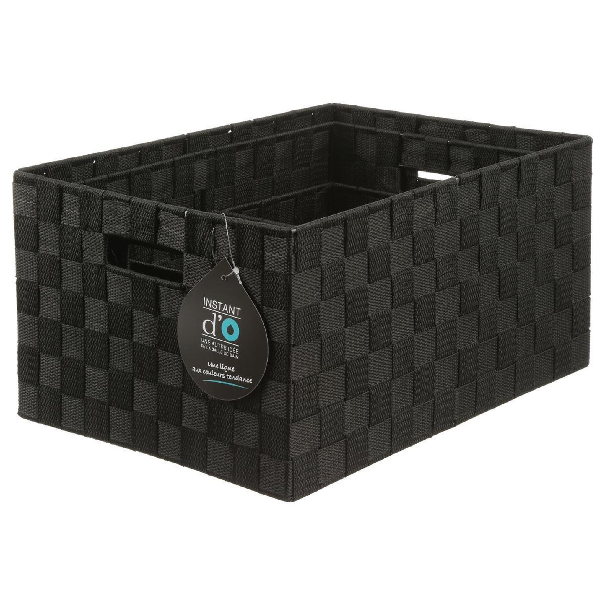 Voir la diapositive 4 : FIVE Lot de 4 Paniers de Rangement  Déco  38cm Noir