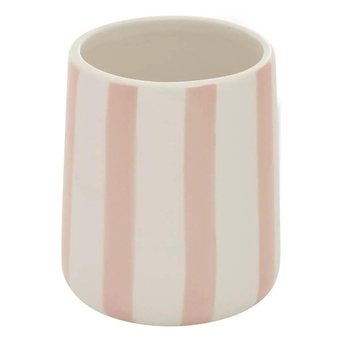 FIVE Gobelet Brosse à Dents en Céramique  Strio  10cm Rose
