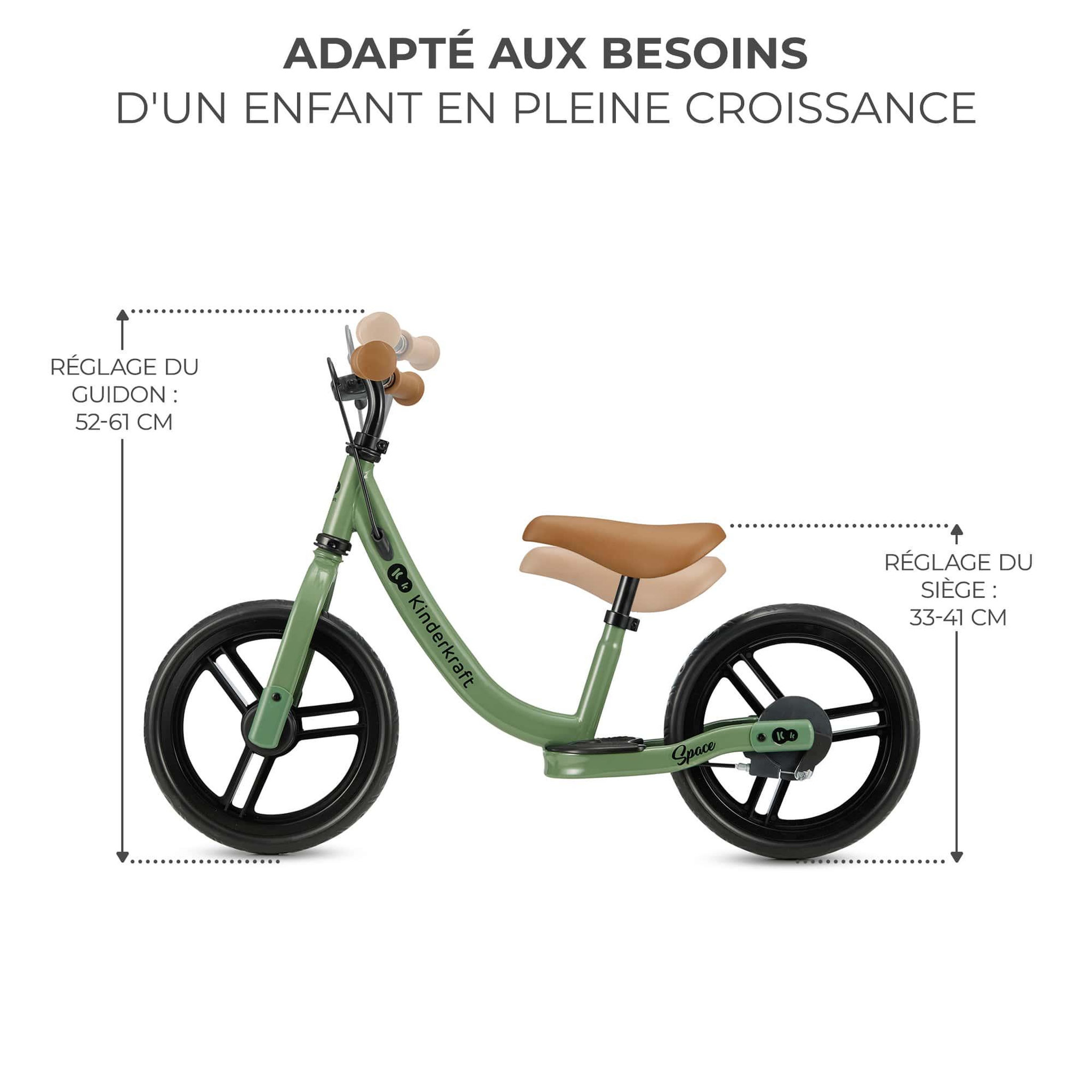 Voir la diapositive 3 : KINDERKRAFT Draisienne enfant avec frein a tambour modele espace