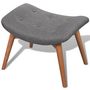 Voir la diapositive 4 : VIDAXL Fauteuil avec repose-pied gris tissu