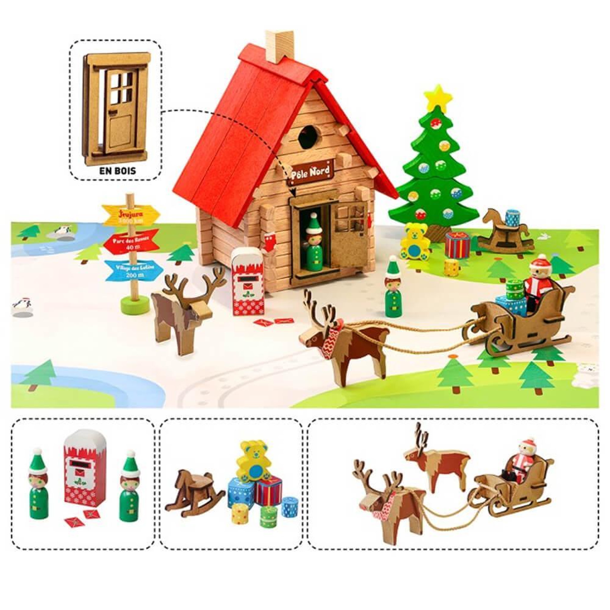 Voir la diapositive 3 : JeuJura Le chalet de Noël : 90 pièces