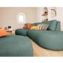 Voir la diapositive 4 : LISA DESIGN Santorini - canapé modulable d'angle gauche + pouf - 5 places - en tissu texturé