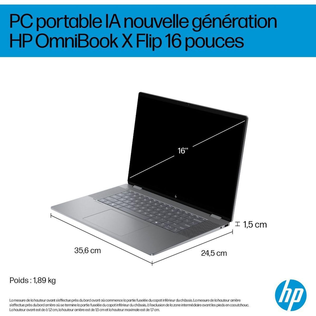 HP Ordinateur portable OmniBook X Flip 16-ar0003nf
