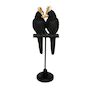 Voir la diapositive 1 : ATMOSPHERA Statuette Déco Couple Oiseaux  Suite  35cm Noir