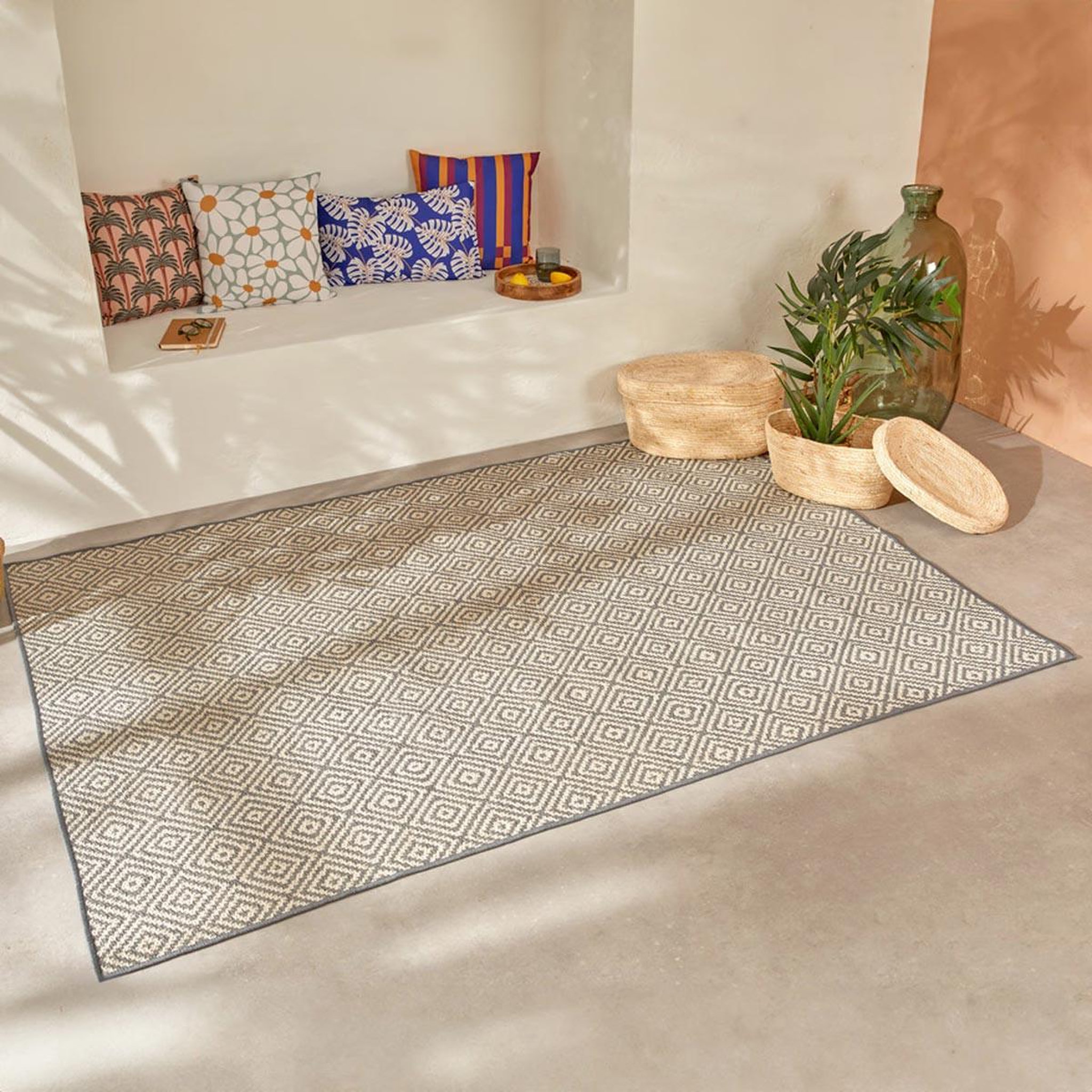 Voir la diapositive 3 : ATMOSPHERA Tapis intérieur & extérieur  ilanga  150x200cm gris