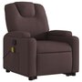 Voir la diapositive 4 : VIDAXL Fauteuil inclinable de massage Marron fonce Tissu
