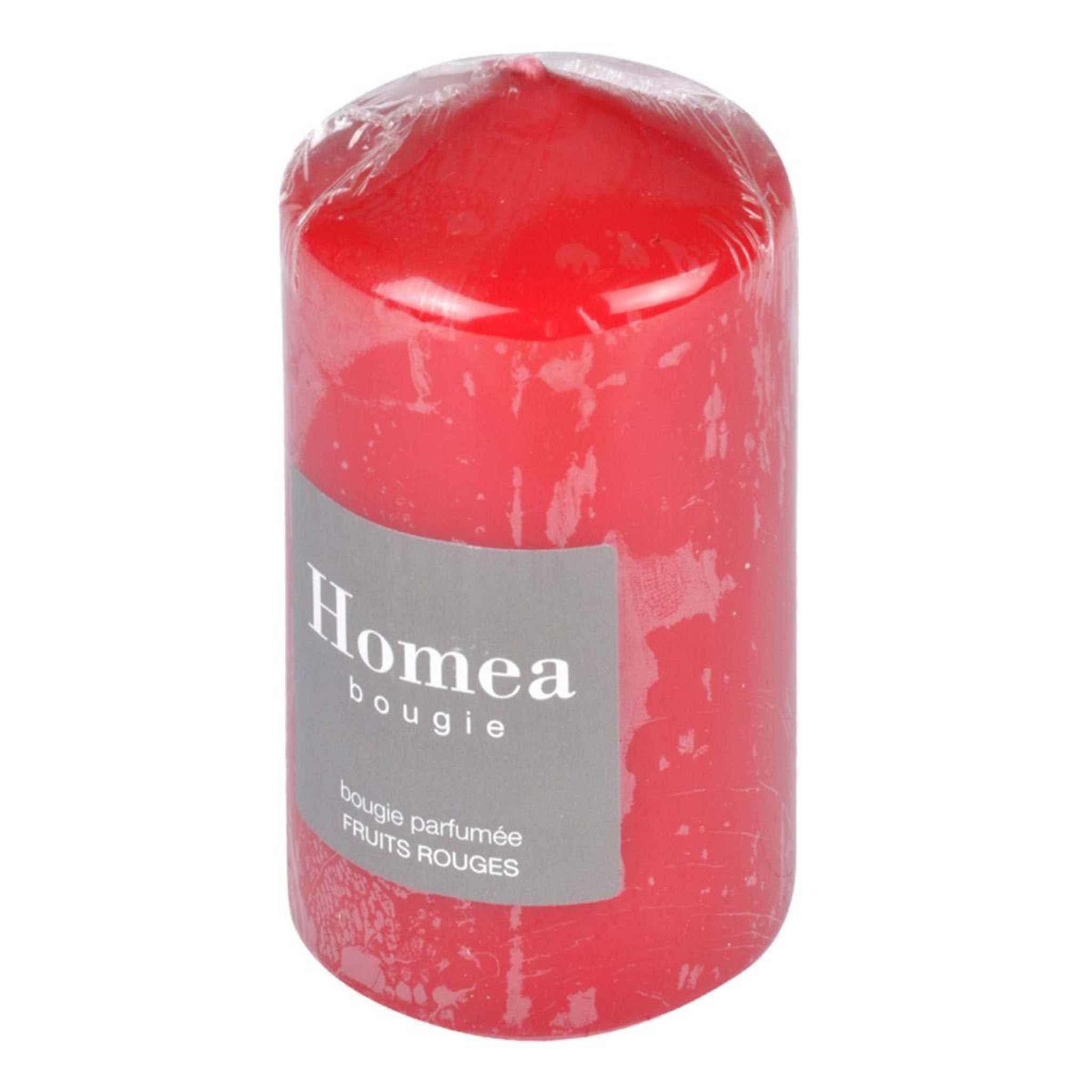 Voir la diapositive 2 : HOMEA Bougie pilier design  essentiel  11cm fruits rouges