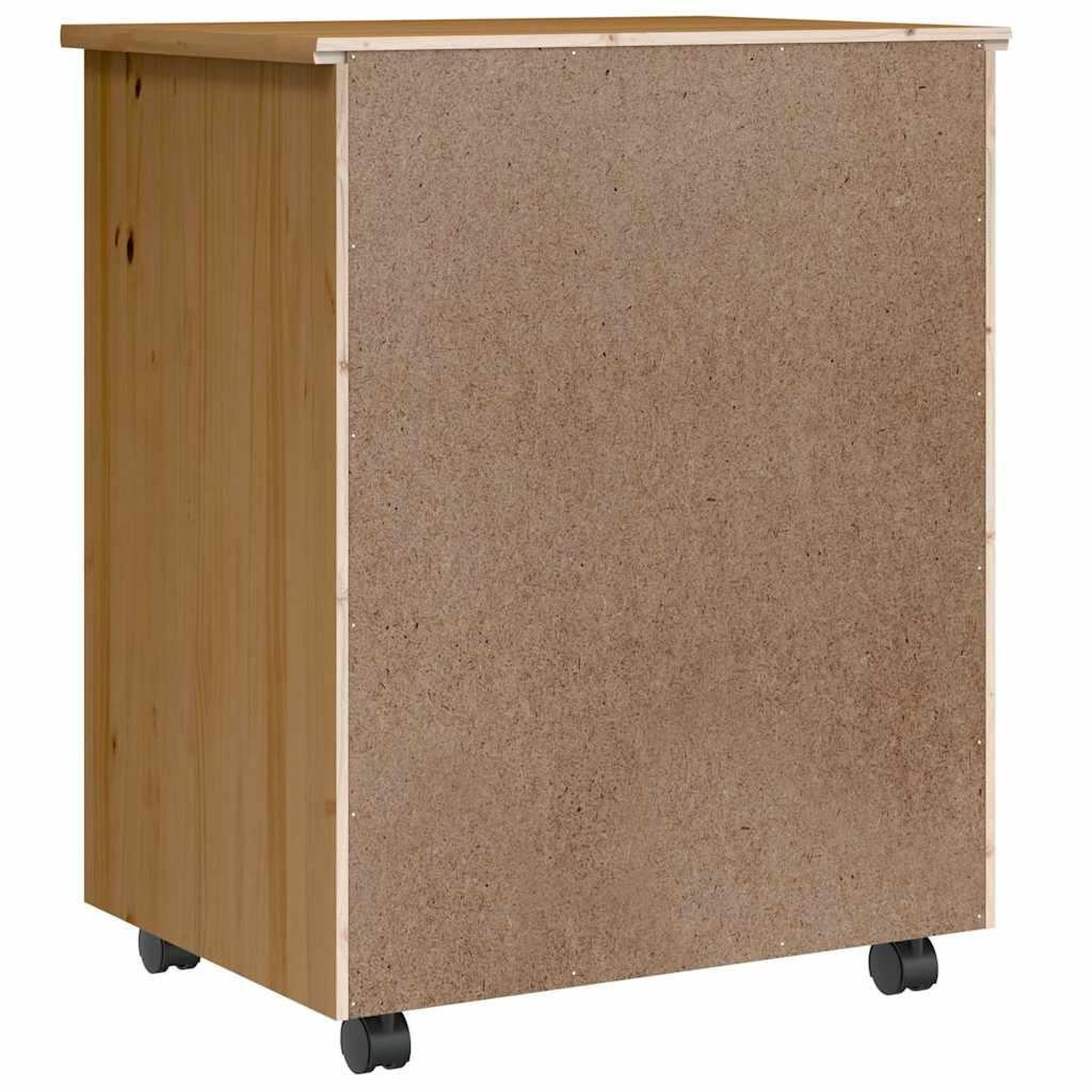 Voir la diapositive 5 : VIDAXL Armoire roulante avec tiroirs MOSS bois de pin marron miel