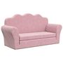 Voir la diapositive 2 : VIDAXL Canape-lit pour enfants 2 places rose peluche douce