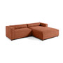 Voir la diapositive 5 : LISA DESIGN Ela - canapé d'angle droit 4 places - en tissu velours relief