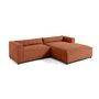 Voir la diapositive 5 : LISA DESIGN Ela - canapé d'angle droit 4 places - en tissu velours relief