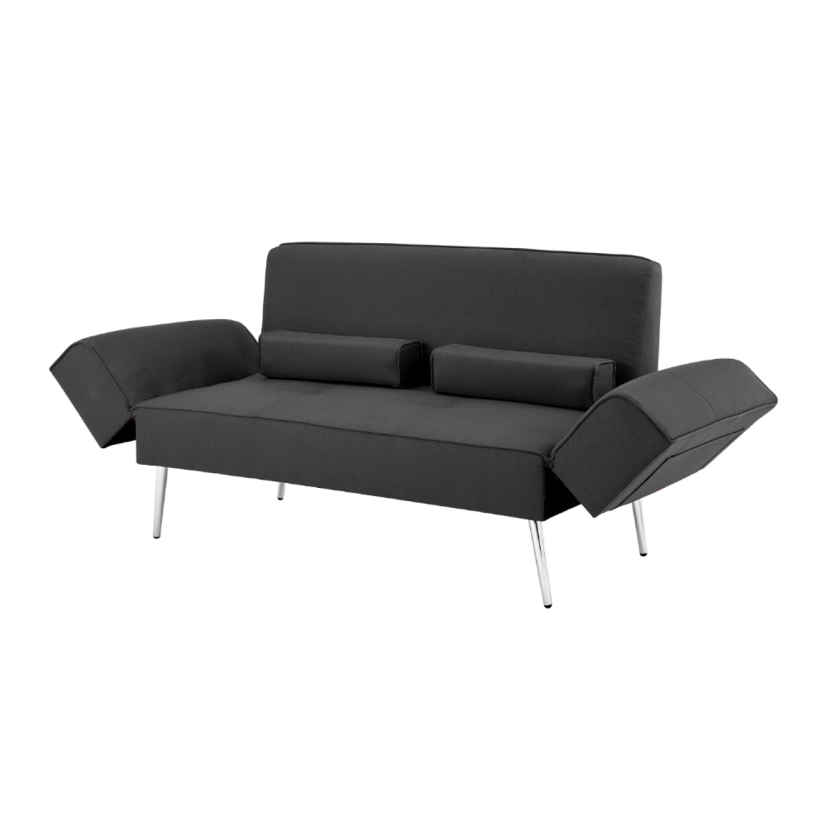 CONCEPT USINE Canapé convertible 2 places en tissu gris foncé RIGA