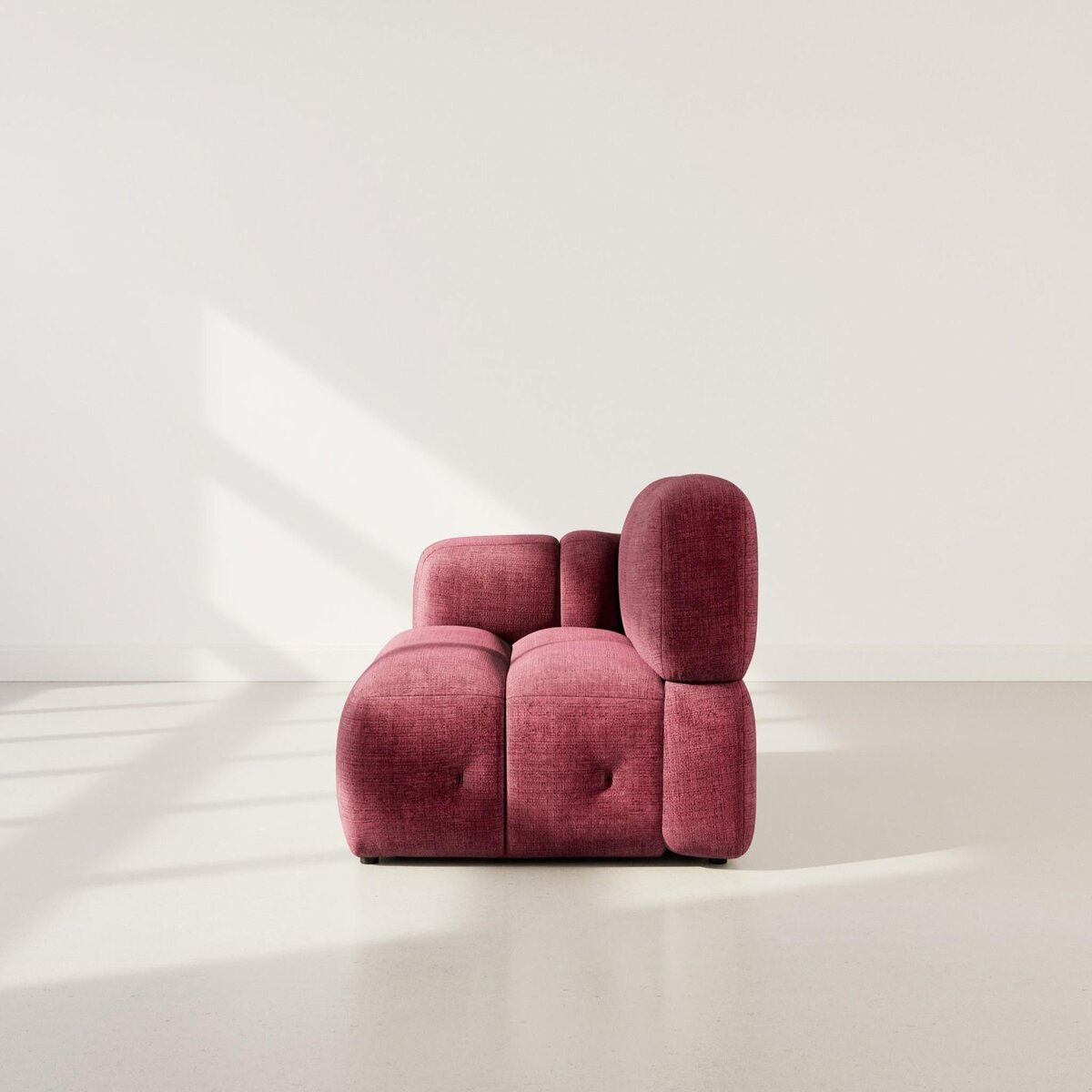 LISA DESIGN Grace - module d'assise gauche en velours texturé