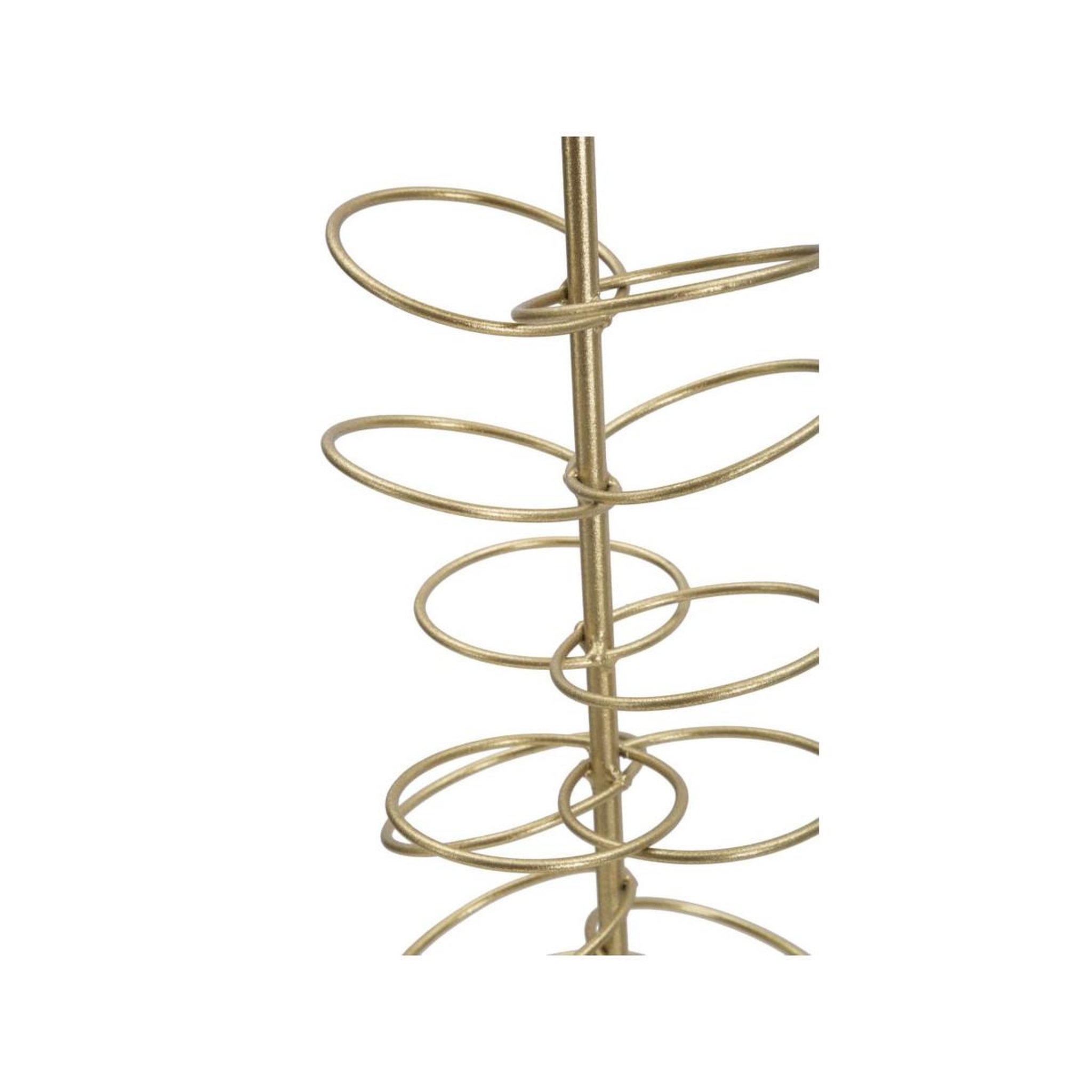 Voir la diapositive 4 : Paris Prix Bougeoir design en métal  rings  46cm or