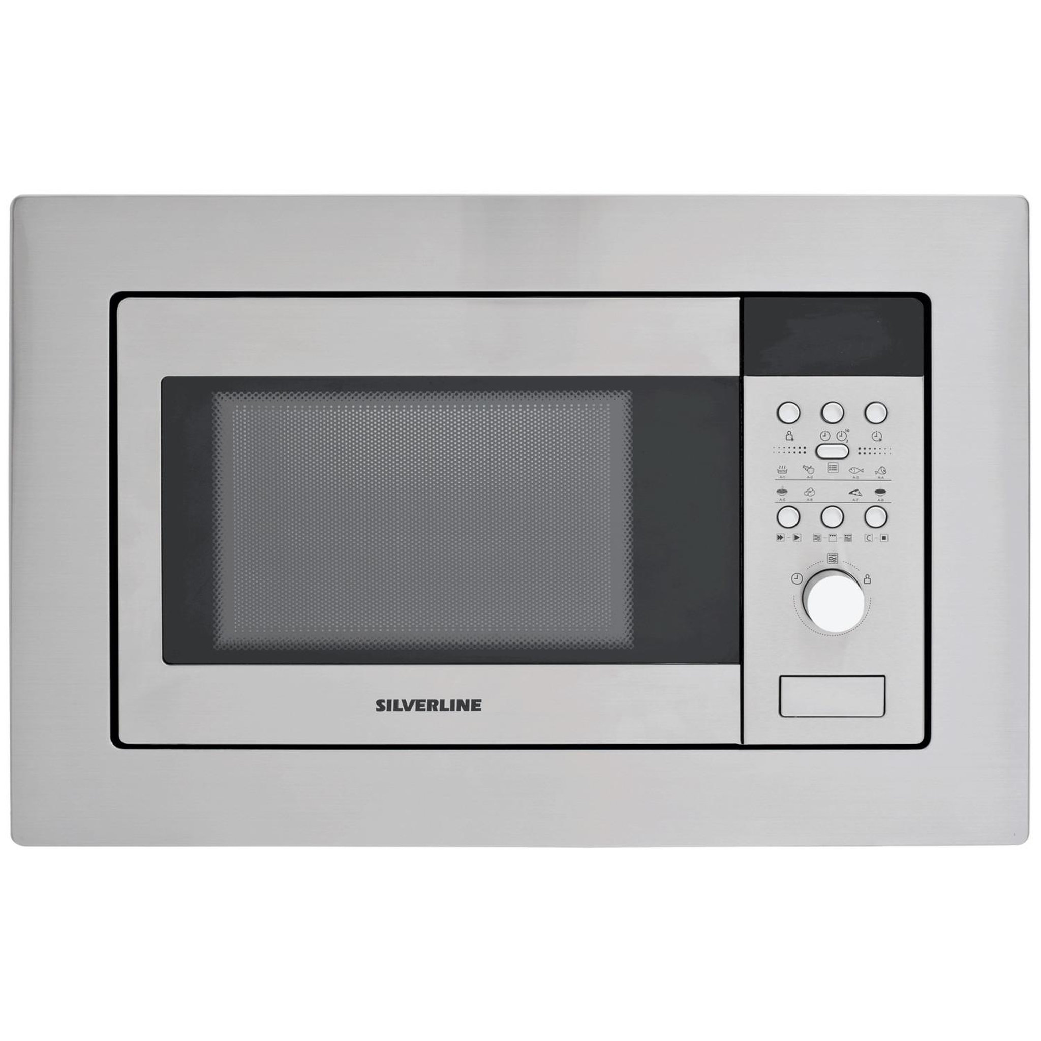 Silverline Four à micro-ondes combiné silverline mw9012x01 en acier inoxydable à surface plane 20 l 800 w