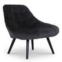 Voir la diapositive 1 : Paris Prix Fauteuil Scandinave en Velours  Johan  102cm Noir