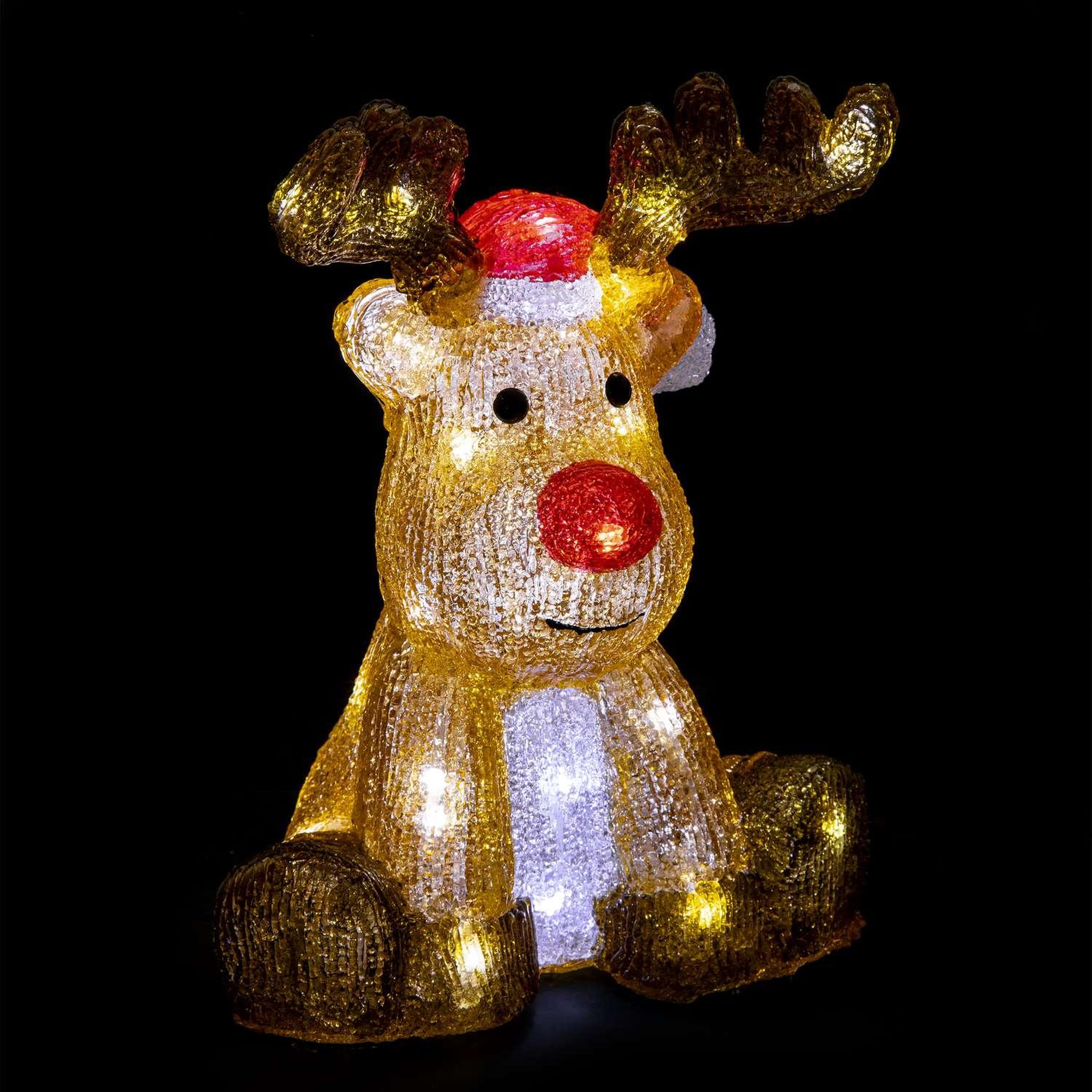Voir la diapositive 2 : ATMOSPHERA Décoration de Noël lumineuse d'extérieur - Petit renne - H. 30 cm