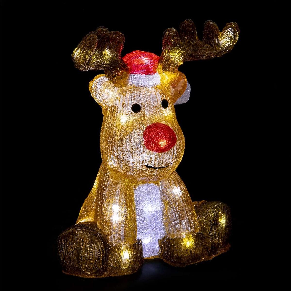 ATMOSPHERA Décoration de Noël lumineuse d'extérieur - Petit renne - H. 30 cm