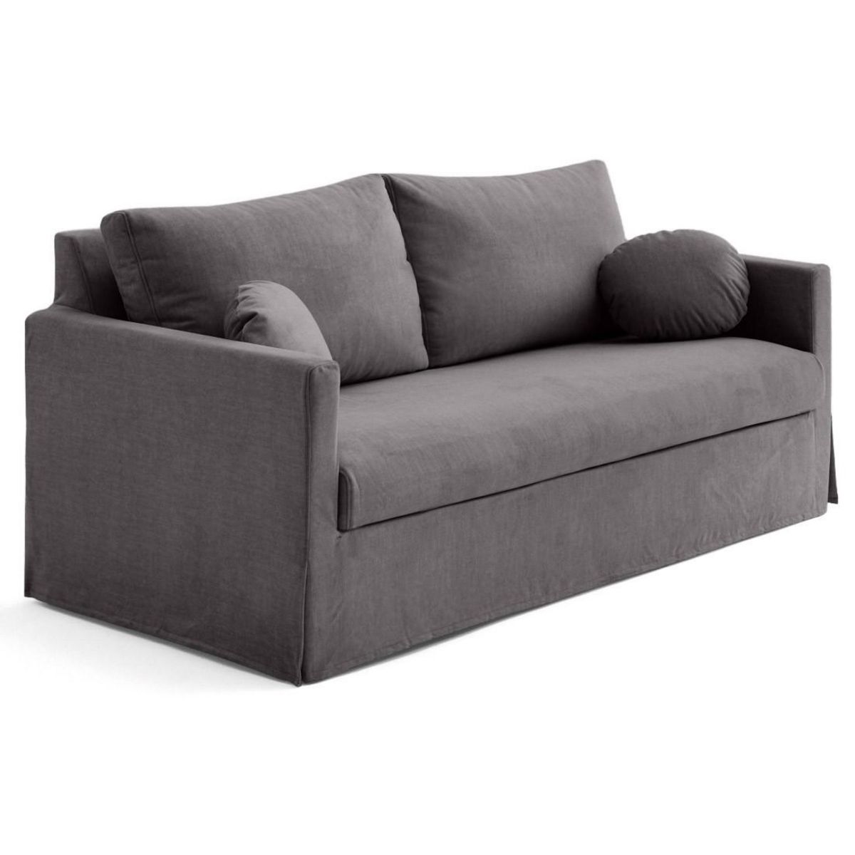 LISA DESIGN Serena - canapé droit déhoussable 3 places en velours