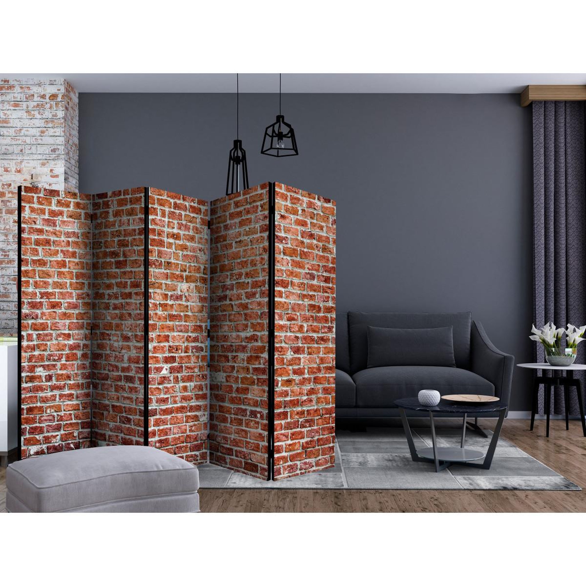 Voir la diapositive 2 : Paris Prix Paravent 5 volets  red rock  172x225cm